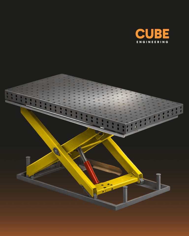 Height-adjustable hydraulic tables – new in the CUBE Engineering range